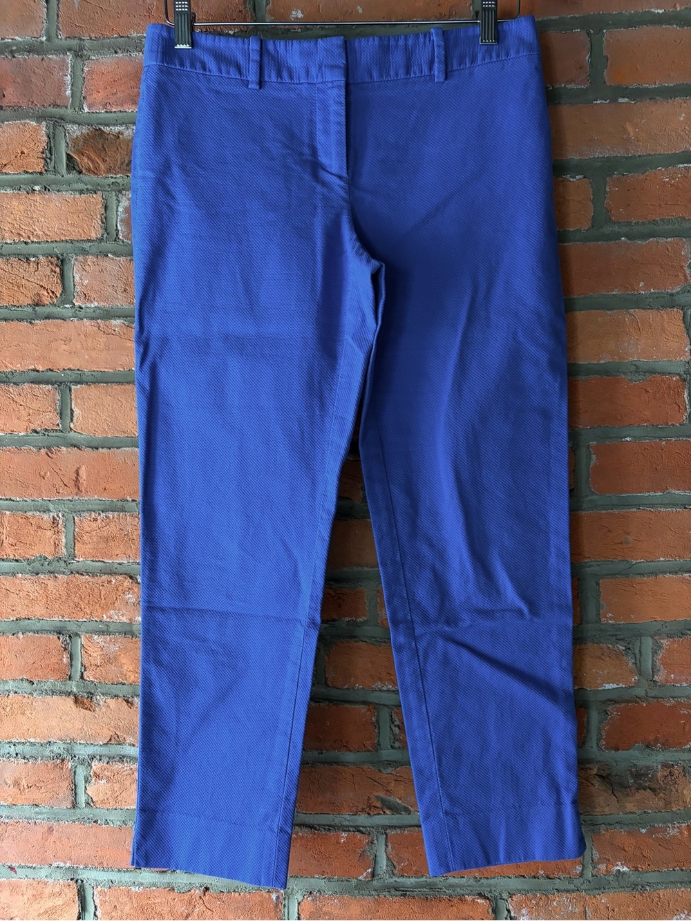 Talbots Hampshire Piqué Cotton Ankle Pants Cobalt Blue. Size 4P Petite